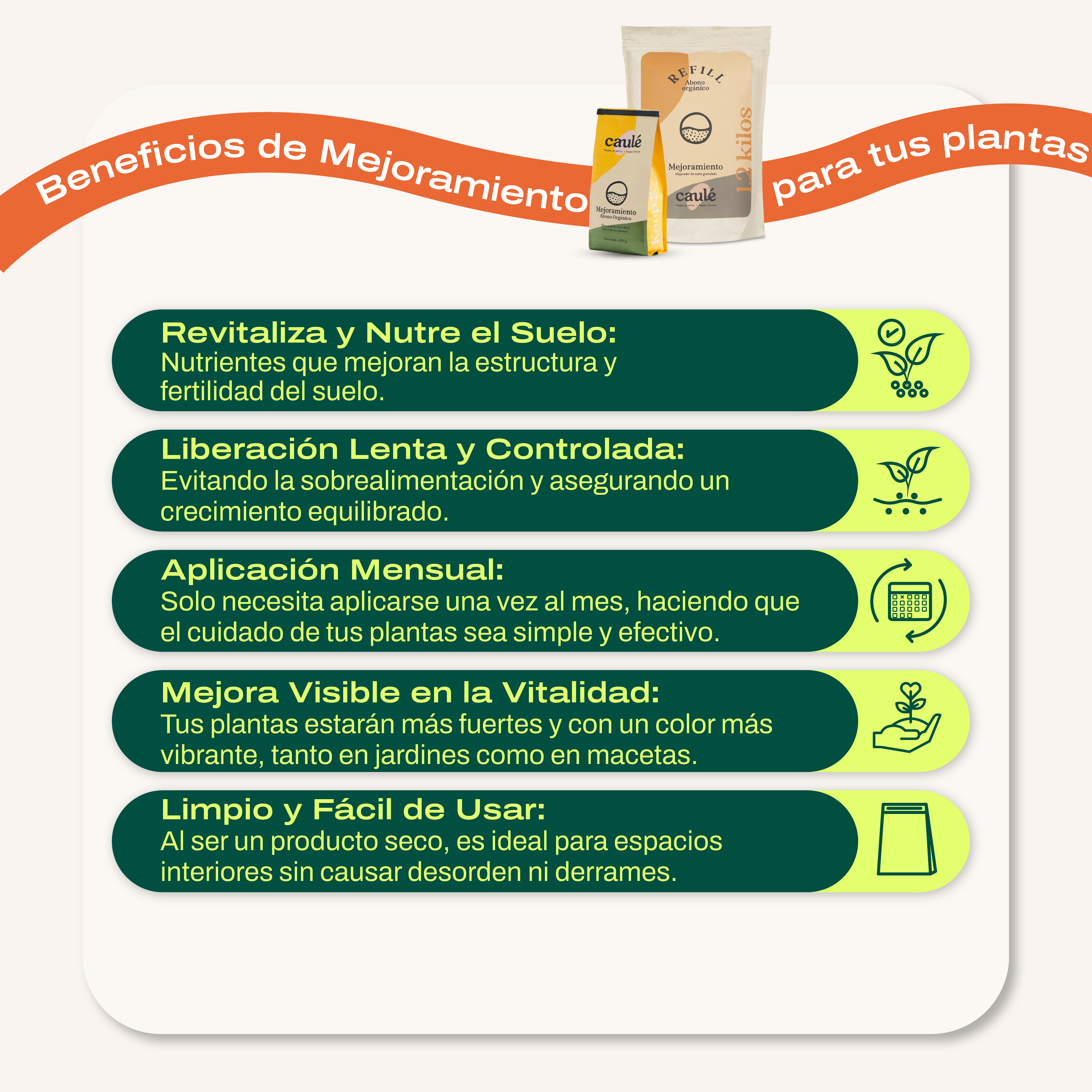 Refill Mejoramiento x 1.2kg + Bolsa 450 Gr